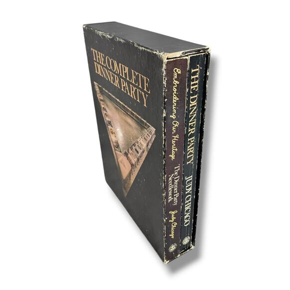 Complete Dinner Party Box Set Heritage Symbol Needlework Art Judy Chicago